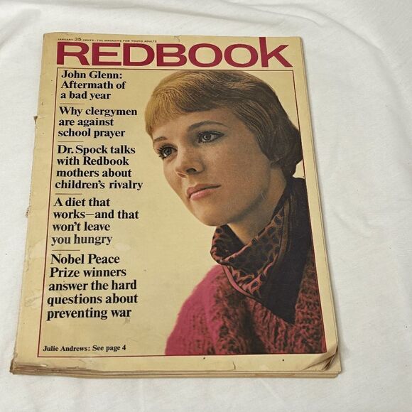 REDBOOK January 1965 JULIE ANDREWS JOHN GLENN DR. SPOCK beautiful ads - Picture 1 of 7